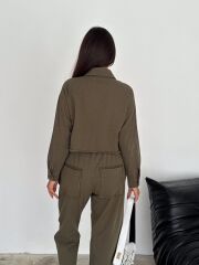yeşil gabardin ceket